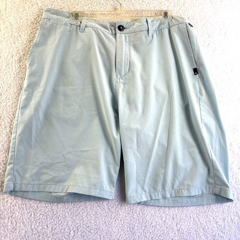Quiksilver Amphibian Shorts Mens 36 Light Blue Hybrid Board Shorts Quick Dry 9in